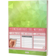 Nacario Mein Notenheft / 86 Seiten, 44 Blätter, 12 Systeme / Mit Register Und Seitenzahlen / PR301 „frisches Grün“ / Dın A4 Soft Cover