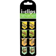 Nacario Sloths I-Clips Magnetic Page Markers (Set Of 8 Magnetic Bookmarks)