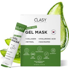 Nacario Clasy Care Aloe Vera Jel Maske - Kolajen ve Retinol ile Nemlendirici Yüz Maskesi - Güneş Yanığına Karşı Ferahlatıcı Bakım - Seyahat Boyu