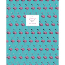 Nacario Flamingo Notebook - Ruled Pages - 8X10 - Premium: (Turquoise Edition) Fun Notebook 192 Ruled/lined Pages (8X10 Inches / 20.3X25.4 cm / Large Jotter)
