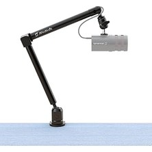 Nacario Avermedia Masa Kelepçeli Mikrofon Kolu, Tamamen Ayarlanabilir Bom Kolu, 1/4 "ila 5/8" Adaptör, Stüdyo, Podcast, Oyun Için Ağır Hizmet Mikrofon Standı, Hem Yüksek Hem De Düşük Profilli Mikrofon Kolu