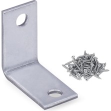 Nacario BADEM10 Mobilya Dolap Köşe Bağlantı Sabitleme L Demir Gönye 25X25X15 mm (5 Adet)
