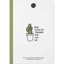 Nacario Keskin Color Hisli Şeyler 'beni Seven Dikenime Katlansın' Çizgili Sert Kapak Defter, 14X20, 64 Yaprak