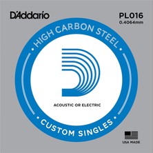 Nacario Daddarıo PL016 Elektro ve Akustik Tek Tel, G-(Sol), Hıgh Carbon S