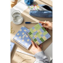 Nacario 15X16 Spiralli Karton Kapak 2'li Noktalı Not Defter Seti - Patchwork