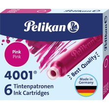 Nacario Pelikan Kartuş Serisi TP6X Dolma Kalem Kartuşu Pembe
