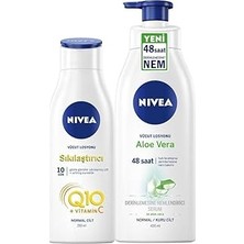 Nacario Nivea Q10 Sıkılaştırıcı Vücut Losyonu 250 ml +Aloe Vera Pump Losyon