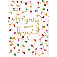 Nacario Merry & Bright Small Boxed Holiday Cards (20 Cards, 21 Self-Sealing Envelopes)