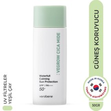 Nacario Vegrow Cica Mide Waterfull Sun Protection Vegan Yatıştırıcı Güneş Kremi SPF50+ Pa++++ Yüksek Koruma Kore 50G