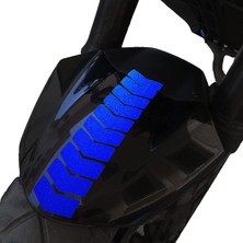 Nacario Ok Tasarımlı Reflektif Mavi Çamurluk Kask Sticker