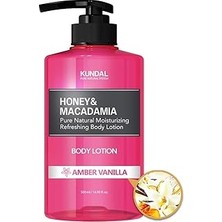 Nacario Kundal, Nemlendirici ve Besleyici Vücut Losyonu Honey&macadamia Pure Body Lotion 500ML(AMBER Vanilla)