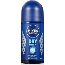 Nacario Nıvea Men Erkek Roll On Deodorant Dry Fresh 72 Saat Anti-Perspirant Koruma, Ekstra Kuruluk, 50 ml