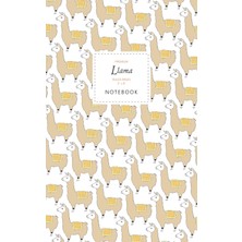 Nacario Llama Notebook - Ruled Pages - 5x8 - Premium: (White Edition) Fun Notebook 96 Ruled/lined Pages (5x8 Inches / 12.7X20.3CM / Junior Legal Pad / Nearly A5)