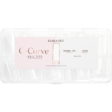 Nacario Kiara Sky C Curve Xxl Tırnak Ucu Kılıfı (10 Boyutta 500 Uç) (Kare Şeffaf)