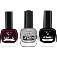 Nacario Golden Rose Keratin Nail Color Oje Seti 3'lü No:46-93-79
