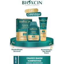 Nacario Bioxcin Keratin & Argan Onarıcı Şampuan 300ML + Kertin Argan Saç Bakım Kremi