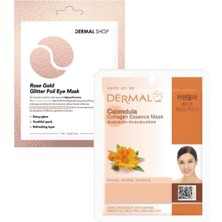Nacario Dermal 3 Katmanlı Rose Gold Göz Maskesi ve Sakinleştirici Destekleyici ve Besleyici Aynısefa Özlü Kolajen M