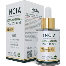 Nacario INCIA%100 Doğal Saç Bakım Serumu Biberiye Yağı Saç Dökülmesi Karşıtı 10 Değerli Yağ 30 ml