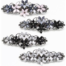 Nacario Zarif Saç Klipleri Moda Saç Tokaları, Kadınlar ve Kızlar Için, Parlak Parıltılı Yapay Elmaslar Çiçekler Firkete Fransız Tarzı Saç Klipleri Kadınlar ve Kızlar Için Vintage Saç Aksesuarları