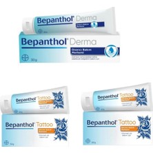 Nacario Bepanthol Derma Onarıcı Bakım Merhemi 30 gr + Tattoo Dövme Bakım Merhemi 50 gr 2 Adet Set