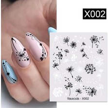 Nacario Tırnakmania Su Transferli Nail Art Sticker X002 (49831-2) 3864