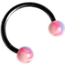 Nacario Circular Barbell 316L Çelik Piercing, Pembe, 15MM