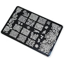 Nacario Nail Art Stamping Baskı Plakası Büyük Boy Xl HK08