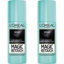 Nacario L’oréal Paris 2'li Magic Retouch Beyaz Dipleri Kapatıcı Sprey 75 ml - Siyah