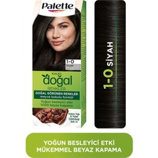 Nacario Palette Kalıcı Doğal Renkler 1-0 Siyah Kakao Yağı & Yulaf Çekirdeği Özlü Saç Boyası