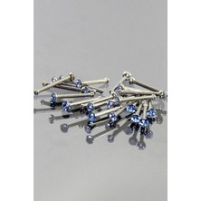 Nacario Rouge Moulin Beyaz Taşlı Hızma Piercing