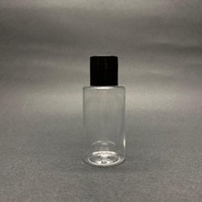 Nacario 30 cc Şeffaf Pet Şişe - Siyah Sızdırmaz Kapaklı- 30ML Buklet Şişe- x 10 Adet
