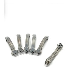 Nacario 20 Adet 5 cm Gümüş Renk Metal Otomatik Toka Boş Süslenmemiş - 2702202321