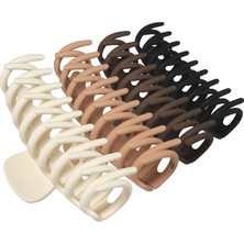 Nacario Owıızı Kalın Saçlar Için Büyük Pençe Klipsleri, 10,9 cm Mat Büyük Saç Pençe Klipsleri Kaymaz Pençe Saç Klipleri Güçlü Tutuş Tokaları Jumbo Saç Klipleri Kadınlar Için Uzun Kalın Saçlar (4 Paket)