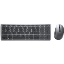 Dell Q Tr KM7120W 580-AIWJ Çoklu Cihaz Kablosuz Titanyum Gri Klavye Mouse Set