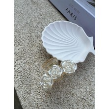 Nacario Kadın Mini Gül Figürlü Hologramlı Mandal Toka