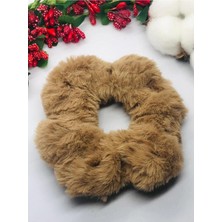Nacario Kahverengi Peluş Lastik Toka Kahverengi Tek Ebat