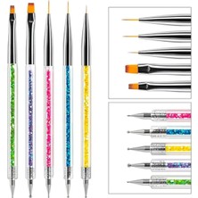 Nacario Fontenay Tırnak Süsleme Fırçası, Nail Art Fırça, Tırnak Desen Fırçası Seti NO:2181 Renkli