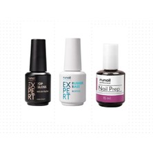 Nacario Fontenay Runail Uv Filtresiz Top Coat 18ML + Rubber Base Scotch 18ML + Nail Prep 15 ml Şeffaf