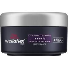 Nacario Wellaflex Men Dynamic Texture Dinamik Doku Mat Paste Ultra Strong Hold - 75 ml
