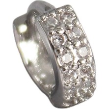Nacario MIYANGO(7602) 316L Çelik Gümüş Renk Zirkon Taşlı Tragus Piercing - TJ-PR1305 Çok Renkli Tek Ebat