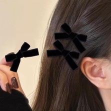 Nacario 2 Adet Fiyonklu Pens Toka Yan Toka, Siyah