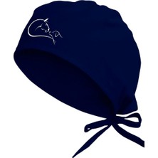 Nacario Unisex Lacivert Aslan Temalı Hastane Bonesi