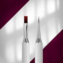 Nacario Staleks Exclusive Çift Uçlu Sentetik Nail Art Fırçası 10-10MM Manyetik Kapaklı Nbx-08/03