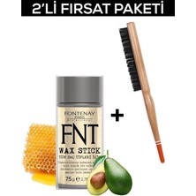 Nacario Fontenay Hair Wax Stick 75GR + Profesyonel Topuz Fırçası 3033 2'li Set