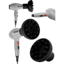 Nacario Steiner Alman 3600 Watt Professional Saç Kurutma Makinesi Ac Motor Fön Makinesi + Difüzör + 2 Adet Başlık