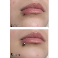 Nacario Mıknatıslı Fake Piercing Dudak Kulak Burun, 3 Mm, Gümüş, Unisex