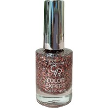 Nacario Golden Rose Color Expert Nail Lacquer Glitter No: 608 - Geniş Fırçalı Işıltılı Oje 10.2 ml