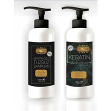 Nacario Professional Saç Düzleştirici Keratin Bakımı& Tuzsuz Şampuan Seti 1000 ml
