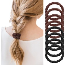 Nacario 8 Adet Ipek Saç Scrunchies, 100% Dut Ipek, Kadınlar Için Küçük Saç Bağları, Sıska Saten Scrunchie At Kuyruğu Kıvırcık Saç Için