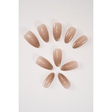 Nacario Pop Beauty Takma Tırnak Seti & Zararsız Yapıştırıcı Parlak Simli